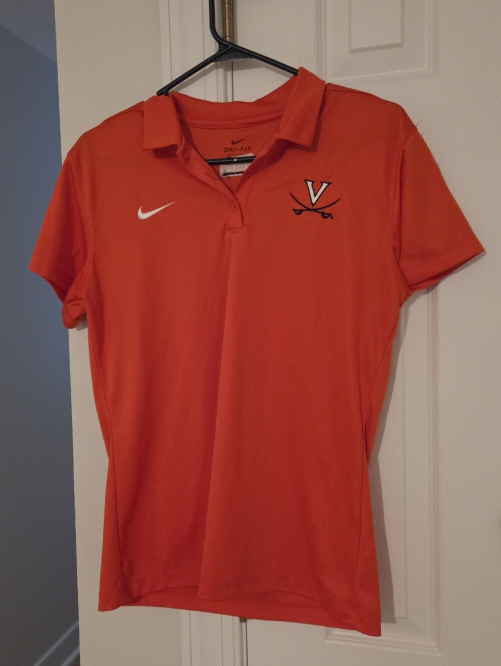 Ladies Nike Virginia Cavaliers Orange DRI-FIT Golf Polo